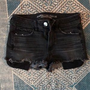 Anerican Eagle dark grey jean stretch shorts